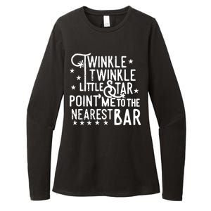 Twinkle Little Star Point Me To The Nearest Bar Womens CVC Long Sleeve Shirt