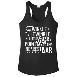 Twinkle Little Star Point Me To The Nearest Bar Ladies PosiCharge Competitor Racerback Tank