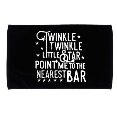 Twinkle Little Star Point Me To The Nearest Bar Microfiber Hand Towel