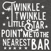 Twinkle Little Star Point Me To The Nearest Bar Vector Backpack