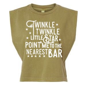 Twinkle Little Star Point Me To The Nearest Bar Garment-Dyed Women's Muscle Tee