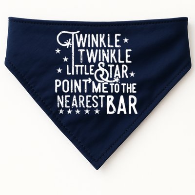 Twinkle Little Star Point Me To The Nearest Bar USA-Made Doggie Bandana