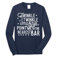 Twinkle Little Star Point Me To The Nearest Bar Long Sleeve Shirt