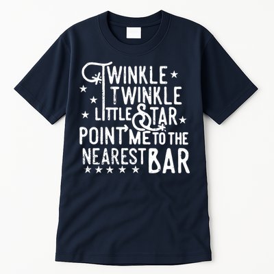 Twinkle Little Star Point Me To The Nearest Bar Tall T-Shirt
