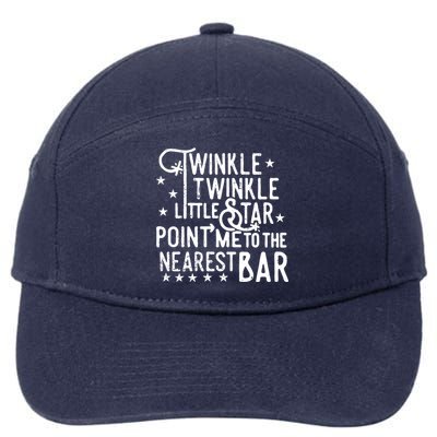 Twinkle Little Star Point Me To The Nearest Bar 7-Panel Snapback Hat