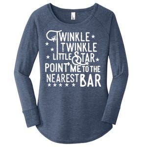 Twinkle Little Star Point Me To The Nearest Bar Women's Perfect Tri Tunic Long Sleeve Shirt