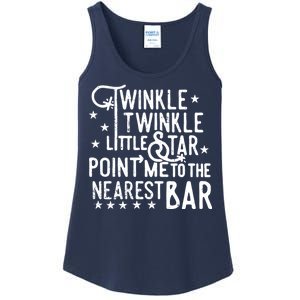 Twinkle Little Star Point Me To The Nearest Bar Ladies Essential Tank