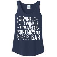 Twinkle Little Star Point Me To The Nearest Bar Ladies Essential Tank