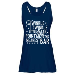 Twinkle Little Star Point Me To The Nearest Bar Ladies Essential Flowy Tank