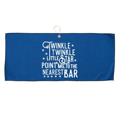 Twinkle Little Star Point Me To The Nearest Bar Large Microfiber Waffle Golf Towel