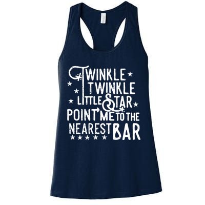 Twinkle Little Star Point Me To The Nearest Bar Womens Tank Top