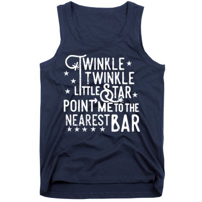 Twinkle Little Star Point Me To The Nearest Bar Tank Top