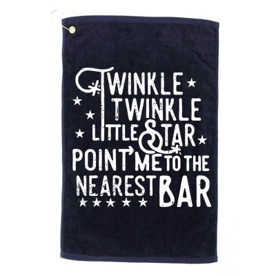 Twinkle Little Star Point Me To The Nearest Bar Golf Towel