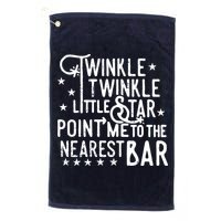 Twinkle Little Star Point Me To The Nearest Bar Golf Towel