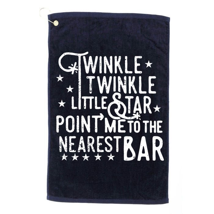 Twinkle Little Star Point Me To The Nearest Bar Golf Towel