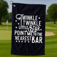 Twinkle Little Star Point Me To The Nearest Bar Golf Towel