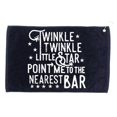 Twinkle Little Star Point Me To The Nearest Bar Grommeted Golf Towel