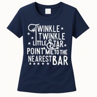 Twinkle Little Star Point Me To The Nearest Bar Womens T-Shirt