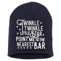 Twinkle Little Star Point Me To The Nearest Bar Short Acrylic Beanie