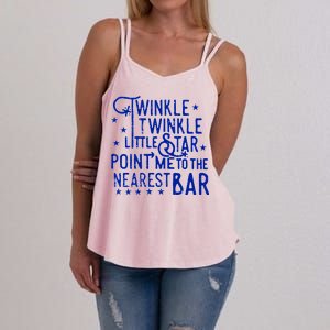 Twinkle Little Star Point Me To The Nearest Bar Women's Strappy Tank