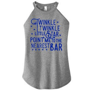 Twinkle Little Star Point Me To The Nearest Bar Women's Perfect Tri Rocker Tank