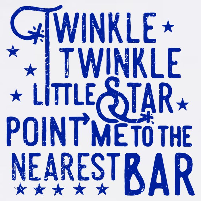 Twinkle Little Star Point Me To The Nearest Bar Garment-Dyed Sweatshirt