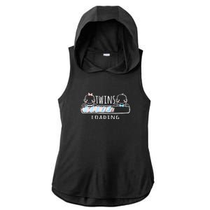 Twins loading cute twin mother  Ladies PosiCharge Tri-Blend Wicking Draft Hoodie Tank