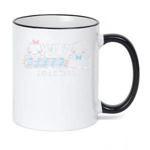 Twins loading cute twin mother  11oz Black Color Changing Mug