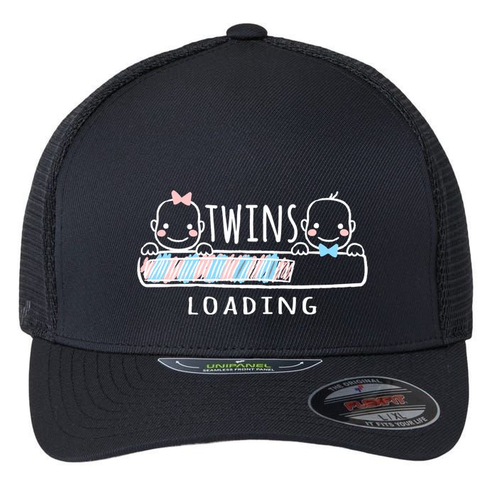 Twins loading cute twin mother  Flexfit Unipanel Trucker Cap