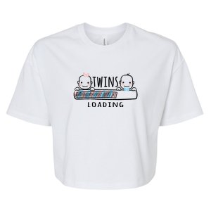 Twins loading cute twin mother  Bella+Canvas Jersey Crop Tee