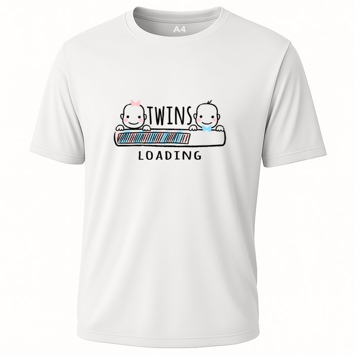 Twins loading cute twin mother  Cooling Performance Crew T-Shirt