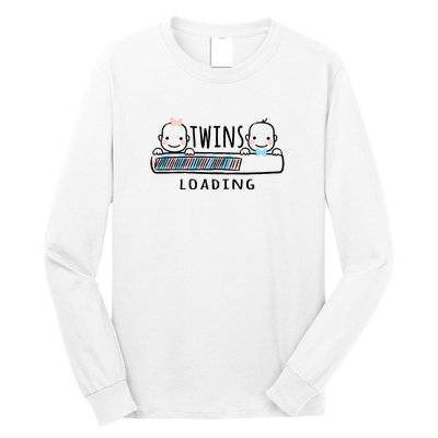 Twins loading cute twin mother  Long Sleeve Shirt