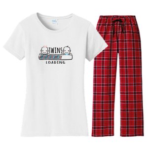 Twins loading cute twin mother  Women's Flannel Pajama Set