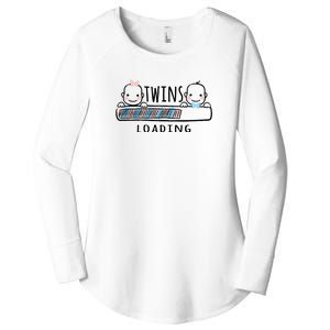 Twins loading cute twin mother  Women's Perfect Tri Tunic Long Sleeve Shirt