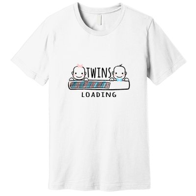 Twins loading cute twin mother  Premium T-Shirt