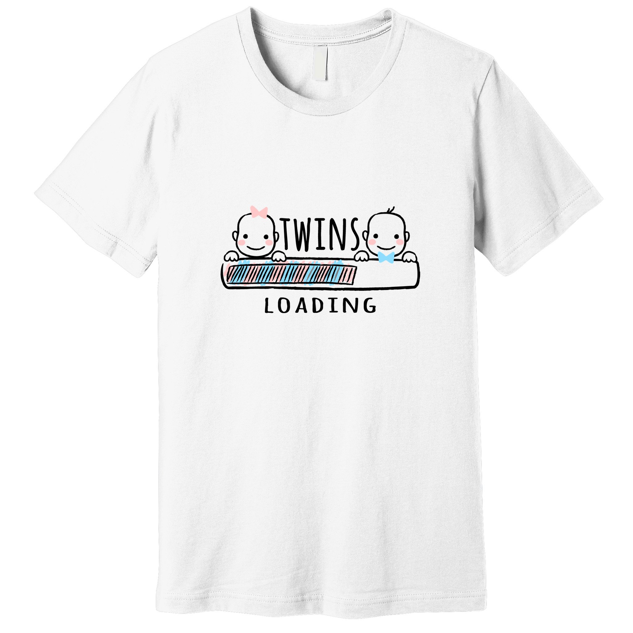 Twins loading cute twin mother  Premium T-Shirt
