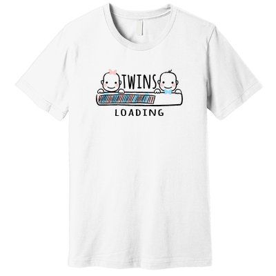 Twins loading cute twin mother  Premium T-Shirt