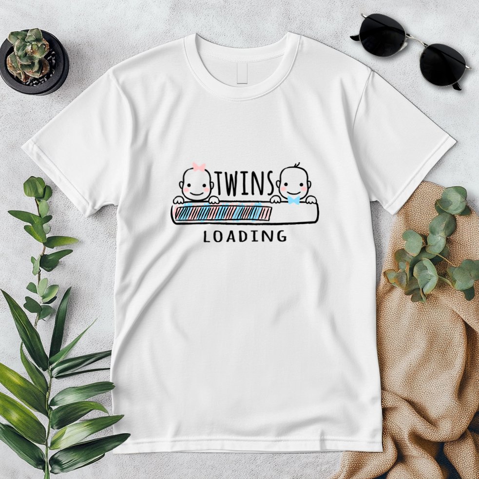 Twins loading cute twin mother  Premium T-Shirt