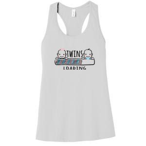 Twins loading cute twin mother  Women's Racerback Tank