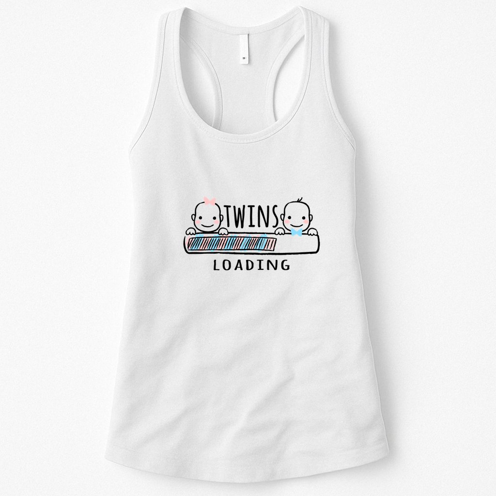 Twins loading cute twin mother  Womens Tank Top