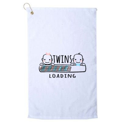 Twins loading cute twin mother  Golf Towel