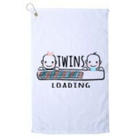 Twins loading cute twin mother  Platinum Collection Golf Towel