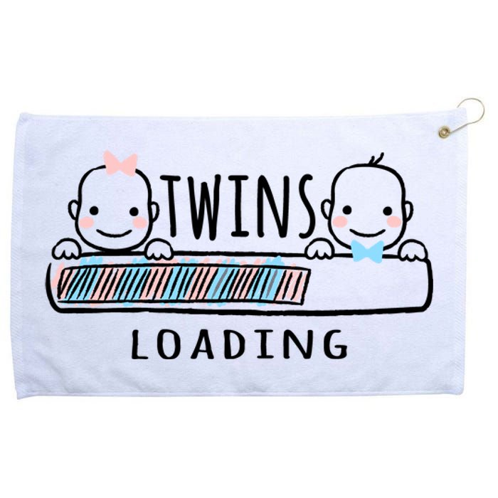 Twins loading cute twin mother  Grommeted Golf Towel