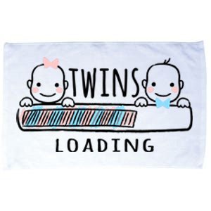 Twins loading cute twin mother  Microfiber Hand Towel