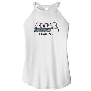 Twins loading cute twin mother  Women's Perfect Tri Rocker Tank