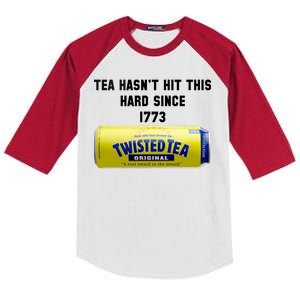 Twisted Tea Hasn't Hit This Hard Since 1773 Kids Colorblock Raglan Jersey