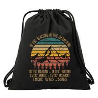 There Was Jesus Christian In The Waiting Searching Drawstring Bag
