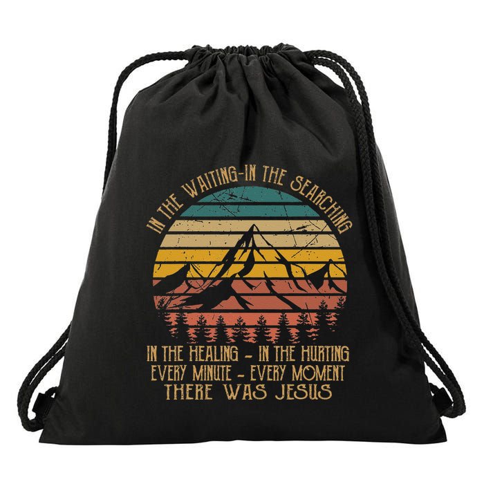 There Was Jesus Christian In The Waiting Searching Drawstring Bag
