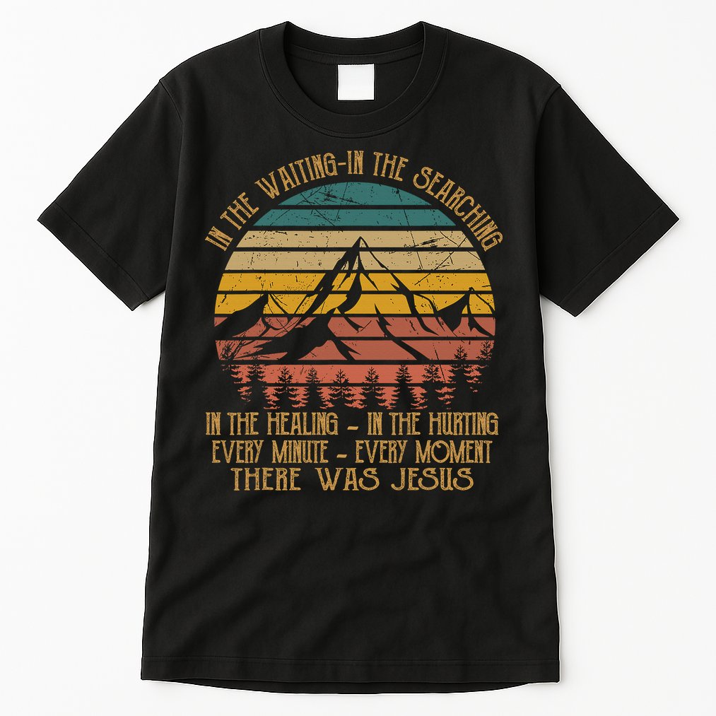 There Was Jesus Christian Faith Quote Leopard Rainbow Tall T-Shirt