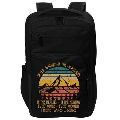 There Was Jesus Christian Faith Quote Leopard Rainbow Impact Tech Backpack